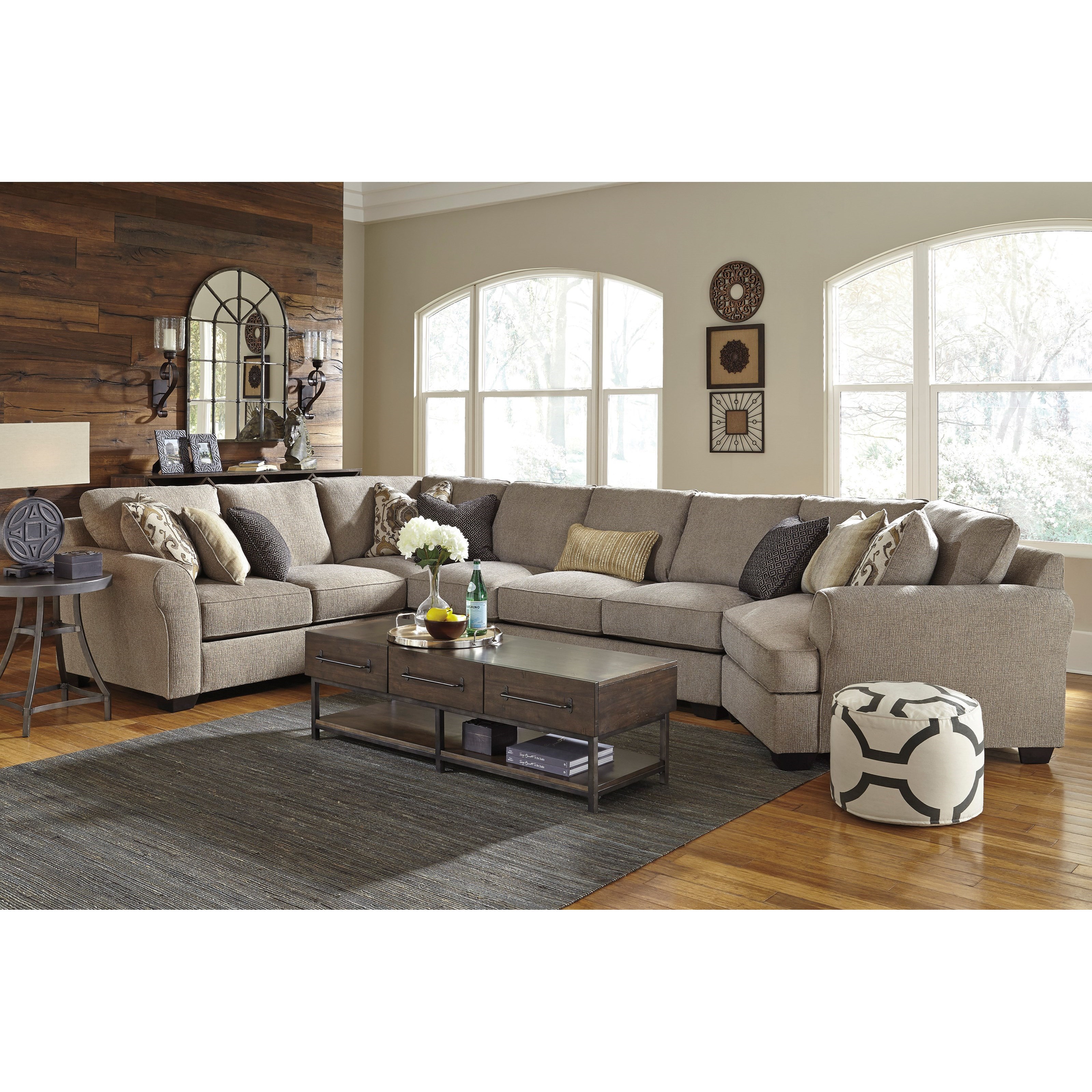 Pantomine 4Piece Sectional with Right Cuddler & Armless Sofa Becker Furniture World Sofa