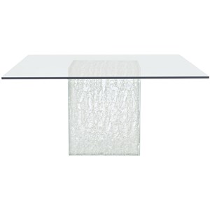 Bernhardt Arctic Square Glass Dining Table