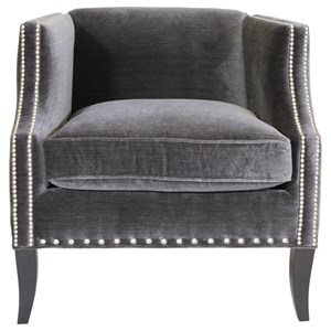 Bernhardt Romney Transitional Chair with Nailhead Trim