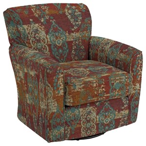 Best Home Furnishings Swivel Glide Chairs Kaylee Swivel Barrel Chair