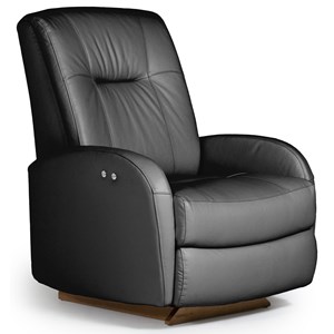 Best Home Furnishings Medium Recliners Ruddick Power Space Saver Recliner