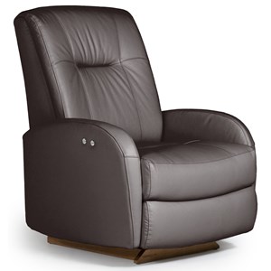 Best Home Furnishings Medium Recliners Ruddick Power Space Saver Recliner