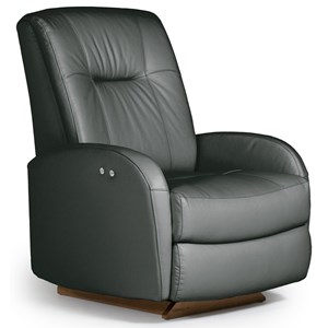 Best Home Furnishings Medium Recliners Ruddick Power Space Saver Recliner