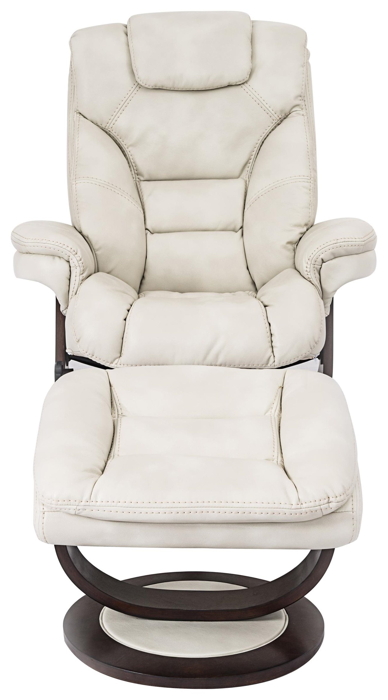 Cheers Sofa K827 K827 L11S+OT35743 Bolero Oyster Recliner and Ottoman