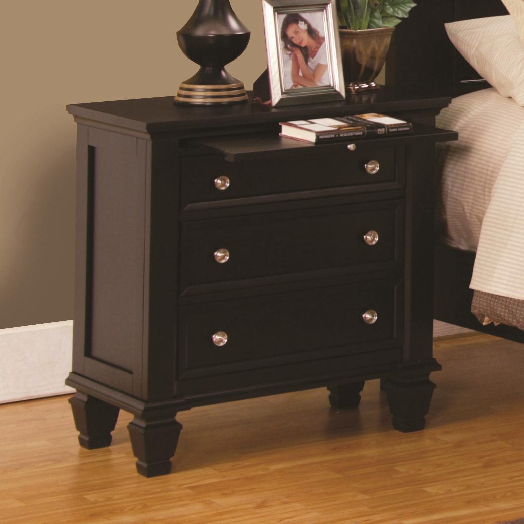 Coaster Sandy Beach Night Stand with 3 Drawers Dream Home Furniture