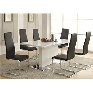 Coaster Modern Dining 7 Piece Table & Chair Set