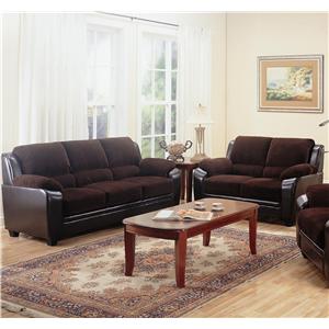 Coaster Monika 2 Piece Loveseat and Sofa Group