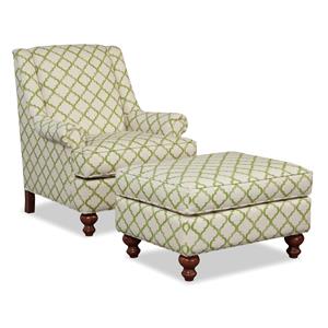 Craftmaster Accent Chairs Chair & Ottoman Set