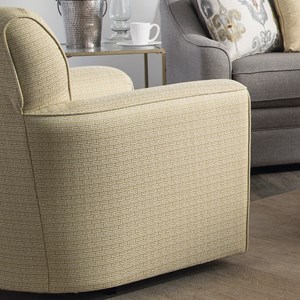 Craftmaster Accent Chairs Upholstered Swivel Chair with Flared Arms