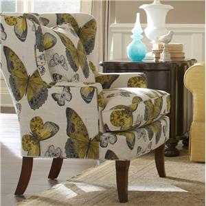 Craftmaster Accent Chairs Traditional Upholstered Wing Chair