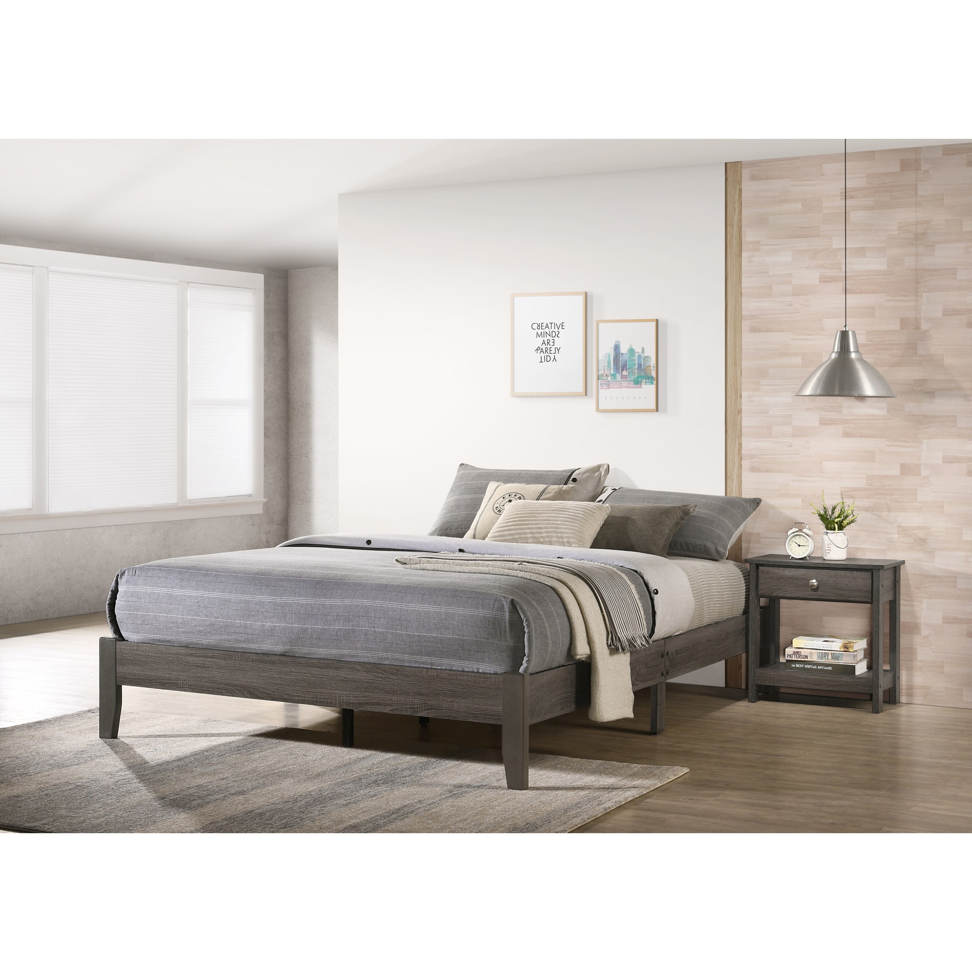 Crown Mark Skyler Contemporary Queen Platform Bed Royal Furniture