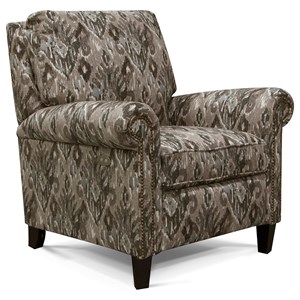 England Price 3P00 High-Leg Reclining Chair with Nailheads