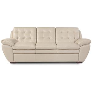 Futura Leather Acacia Taupe 1280 Stationary Sofa