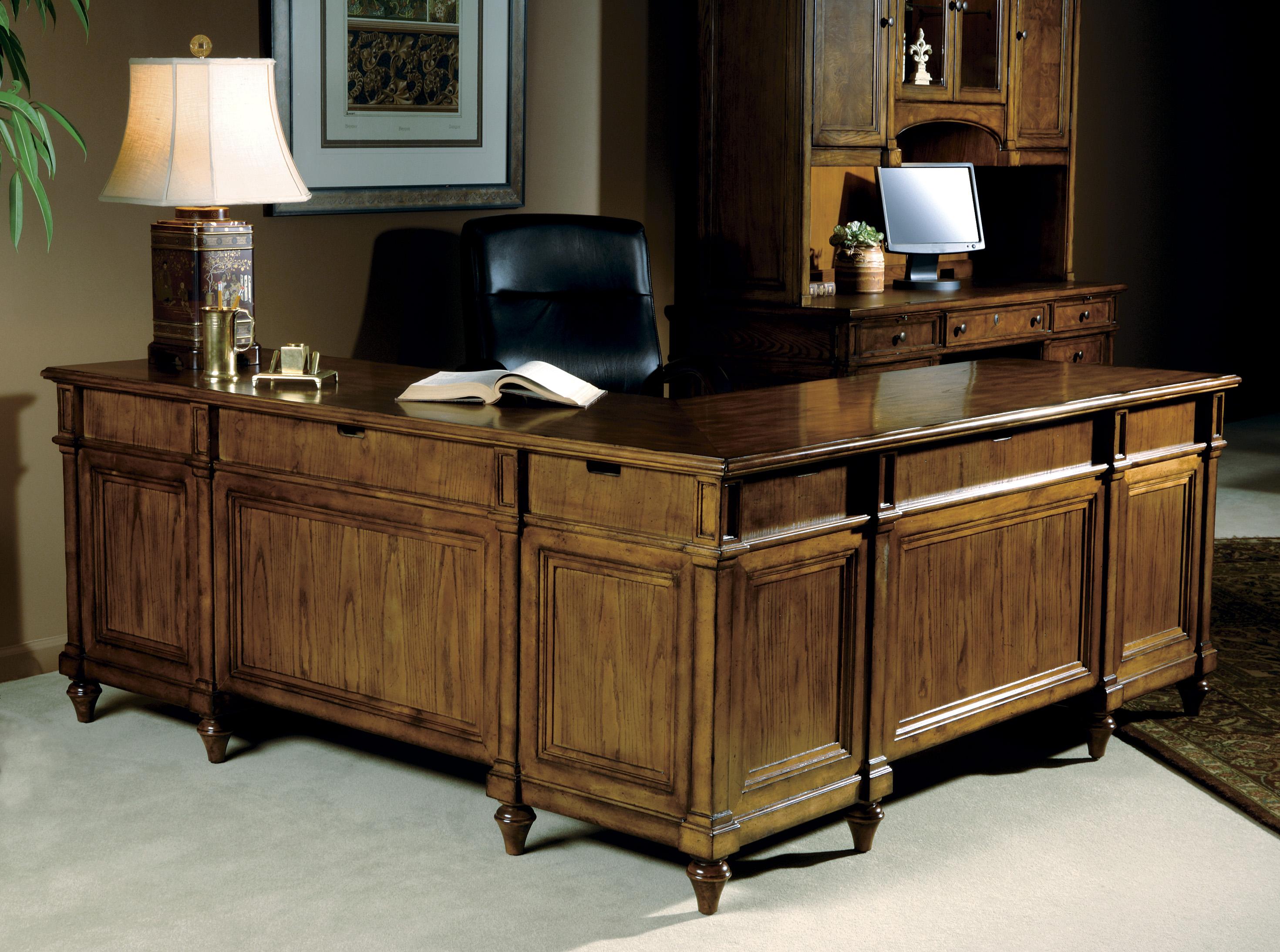 Hekman 79000 Executive LDesk Jacksonville Furniture Mart LShape Desk