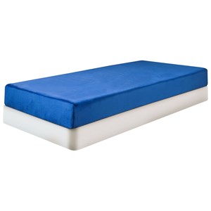 Independent Sleep Blue Kids Bed Twin Blue 7" Memory Foam Mattress Set