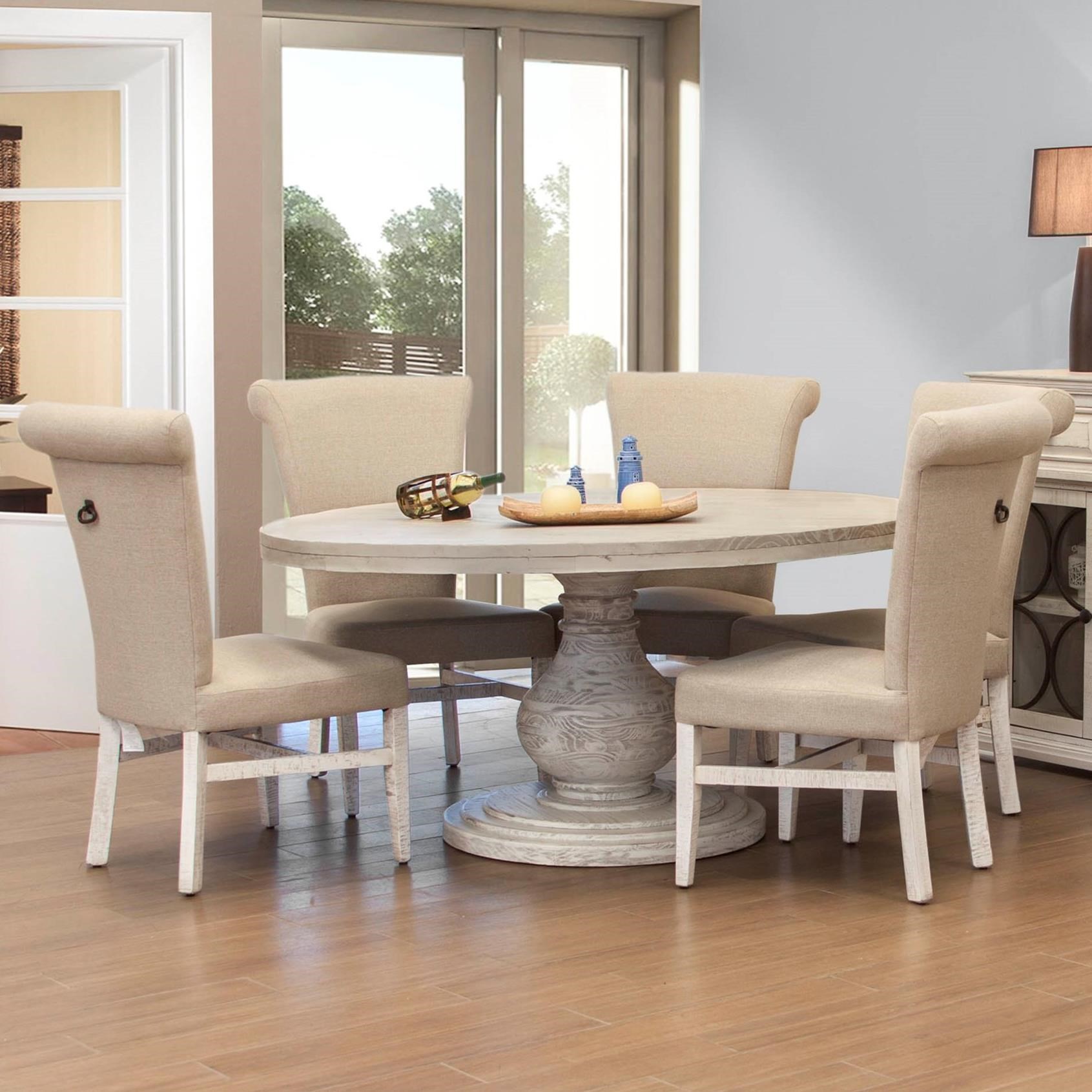 International Furniture Direct Bonanza Ivory 6 Piece Round ...