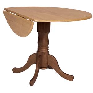 John Thomas Dining Essentials 42" Round Drop Leaf Pedestal Table