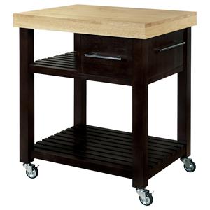 John Thomas Dining Essentials 1-Drawer 2-Shelf Kitchen Cart