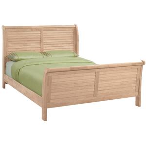 John Thomas SELECT Bedroom Queen Louvered Sleigh Bed