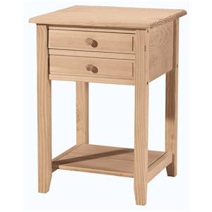 John Thomas SELECT Home Accents 2-Drawer Lamp Table