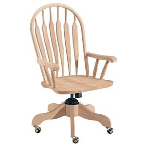 John Thomas SELECT Home Office Deluxe Steambent Windsor Arm Desk Chair