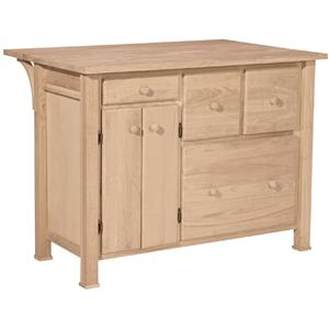 John Thomas SELECT Dining Kitchen Island with Breakfast Bar