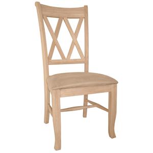 John Thomas SELECT Dining Double X-Back Chair with Seat Cushion