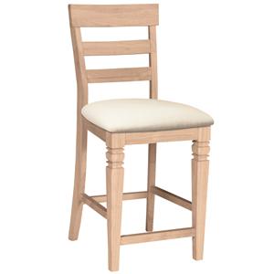 John Thomas SELECT Dining 24" Java Stool with Seat Cushion
