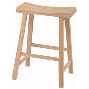 John Thomas SELECT Dining 24" Saddle Seat Stool