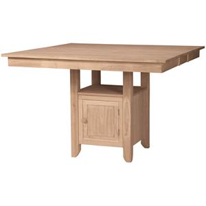 John Thomas SELECT Dining Gathering Height Table with Pedestal Storage