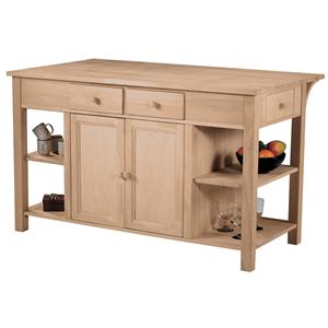 John Thomas SELECT Dining Super Kitchen Center with Breakfast Bar