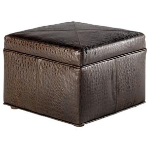 Jonathan Louis Accentuates Fortuna Leather Cube Ottoman