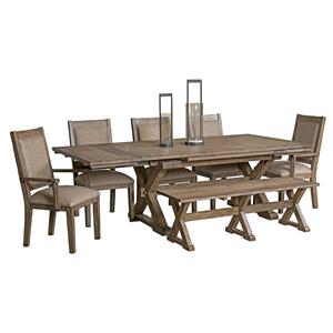 Kincaid Furniture Foundry 7 Pc Dining Set with Bench