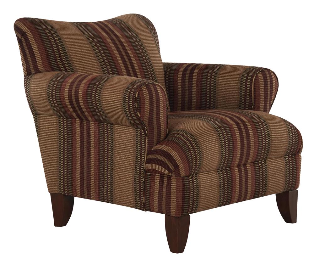 Klaussner Simone Upholstered Chair with Rolled Arms and Wood Legs