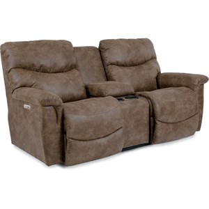 La-Z-Boy James Power Recl Console Loveseat w/ Pwr Head