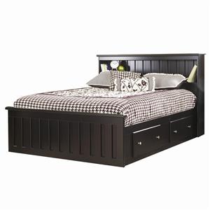 Lang Columbia Full Bookcase Captains Bed