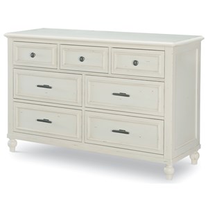 Transitional 7 Drawer Dresser