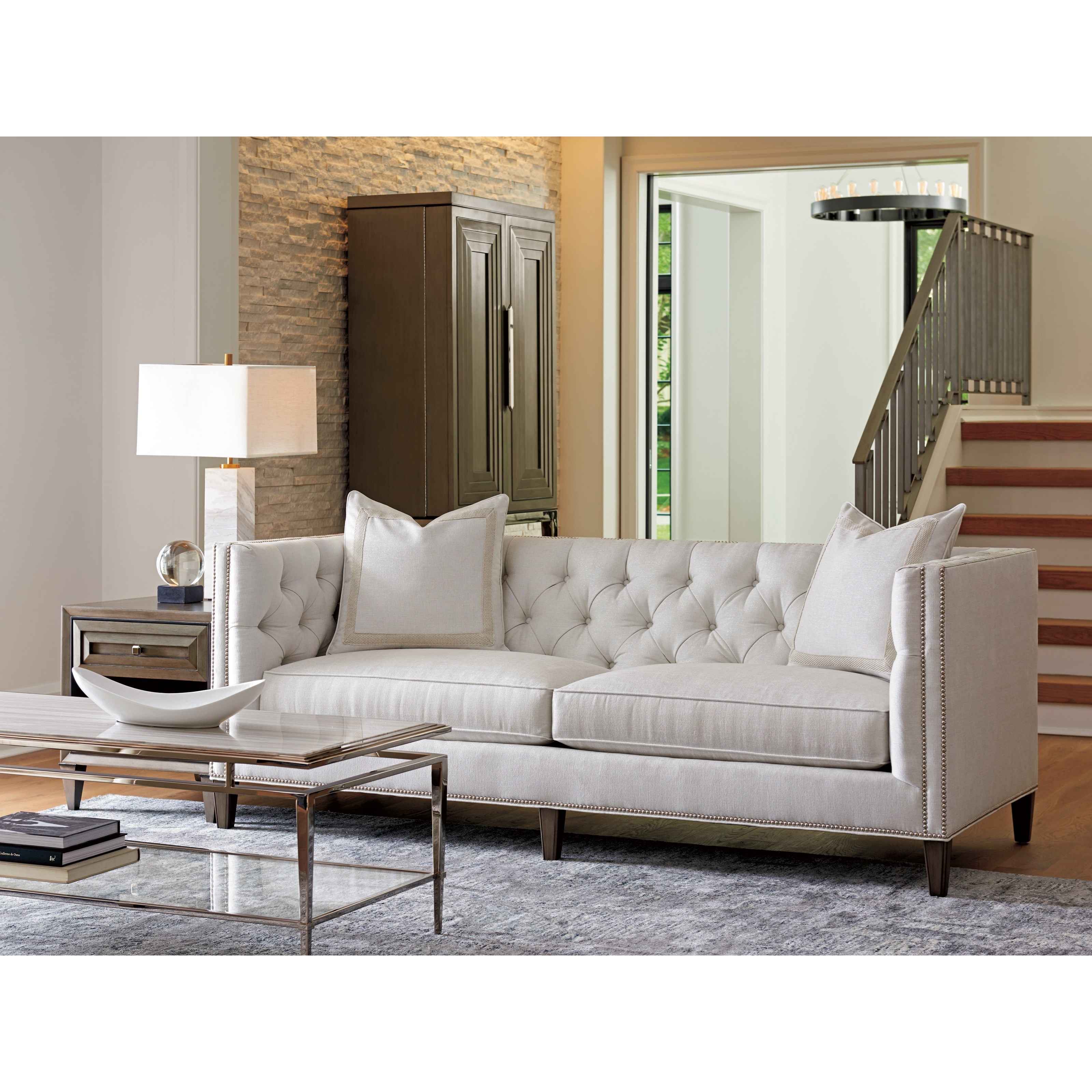 Lexington Ariana Camille Tufted Tuxedo Sofa Howell Furniture Sofas