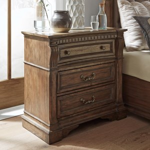 Bedside Chest with Faux Marble inset