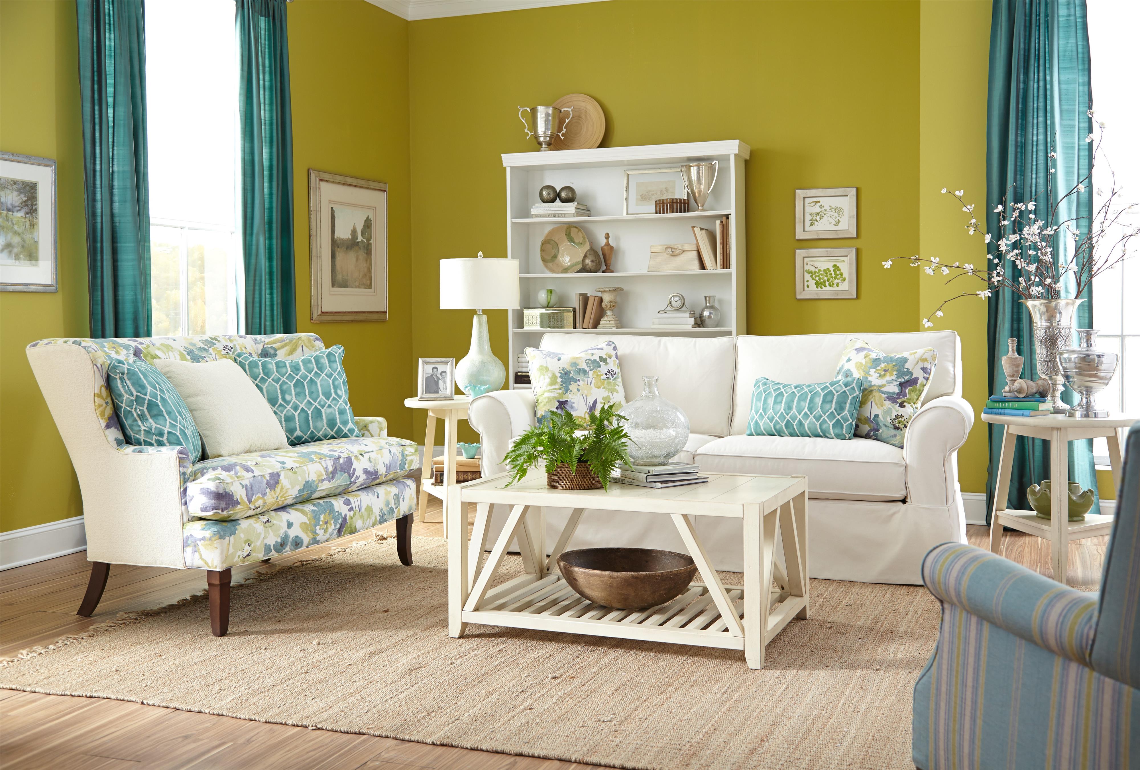 Paula Deen by Craftmaster P928500 Slipcover Sofa with Skirt Howell