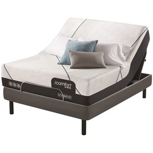 Queen 13 1/2" Plush Hybrid Adj Set