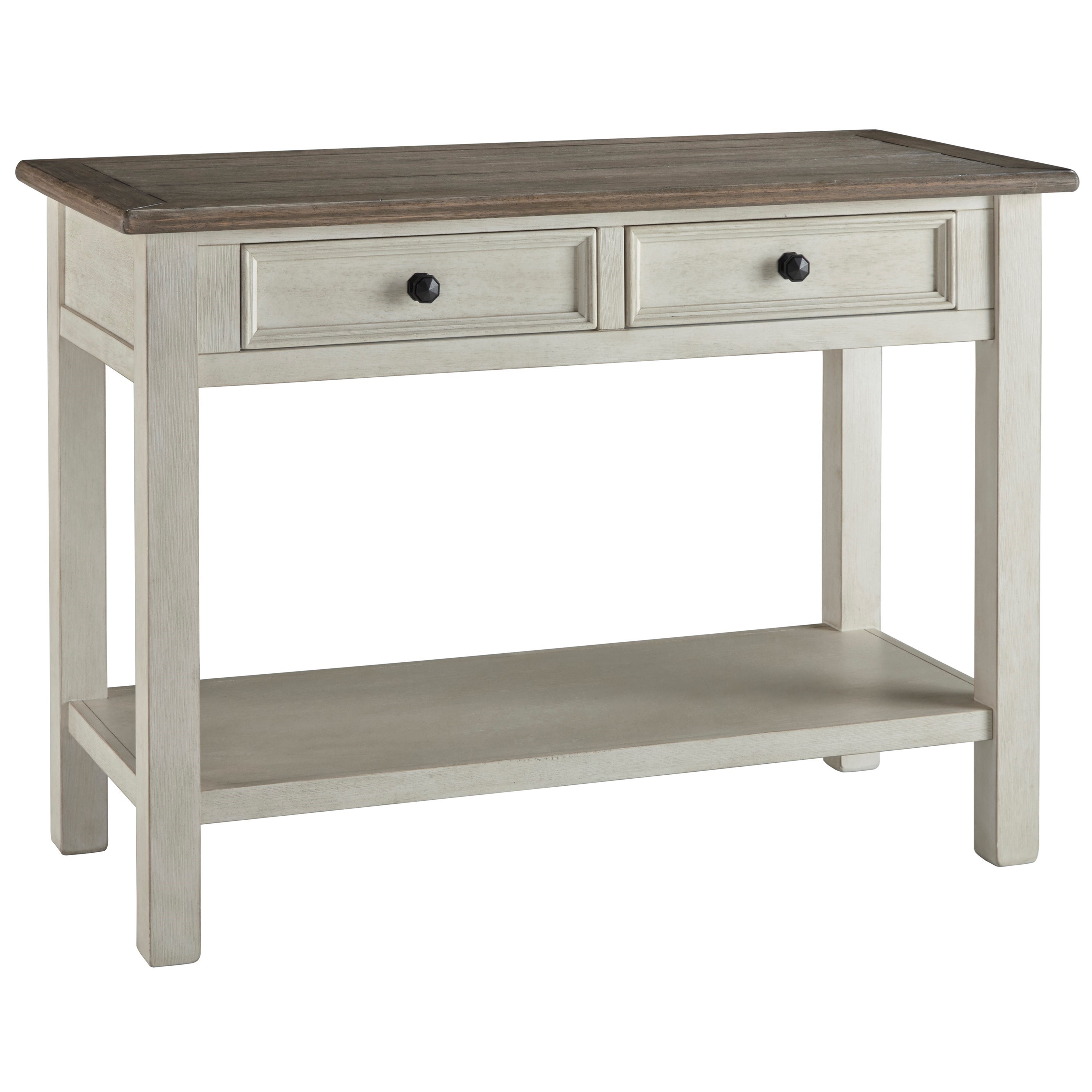 Signature Design by Ashley Bolanburg Sofa Table with 2 ...