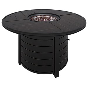 Signature Design by Ashley Castle Island Round Fire Pit Table