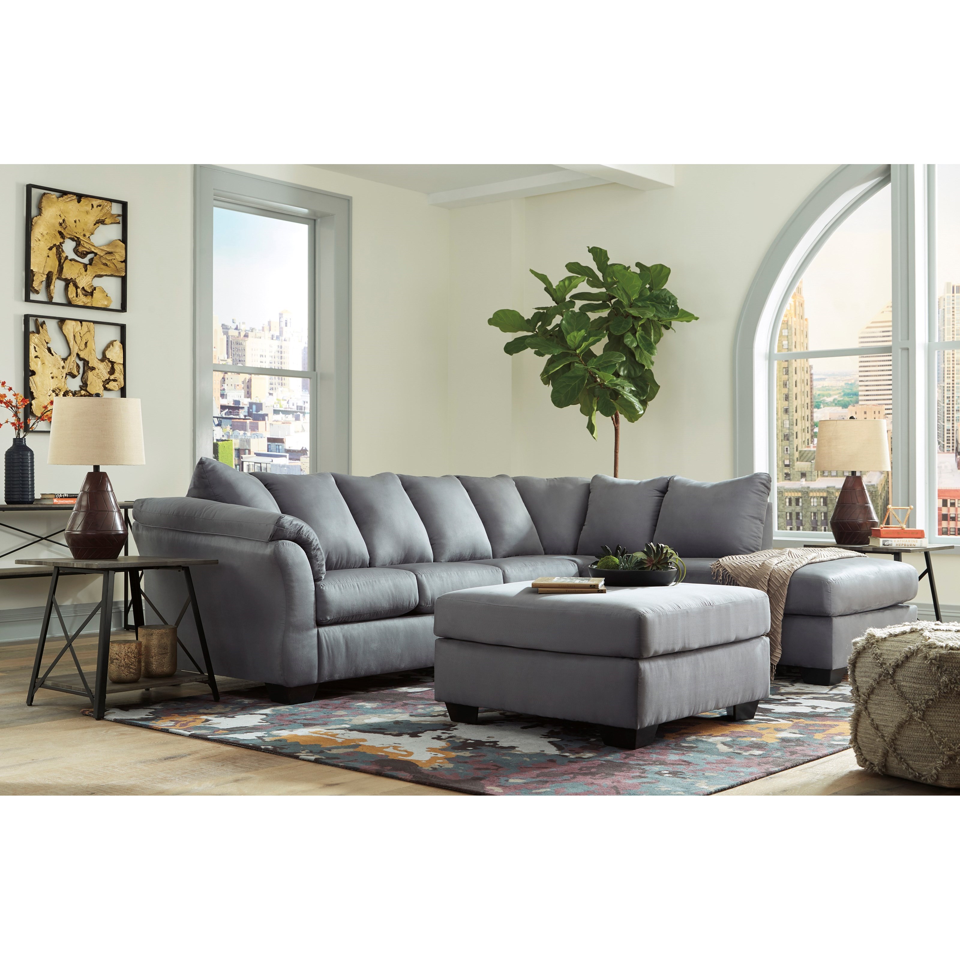 Signature Design by Ashley Darcy - Steel Stationary Living Room Group | Royal Furniture ...