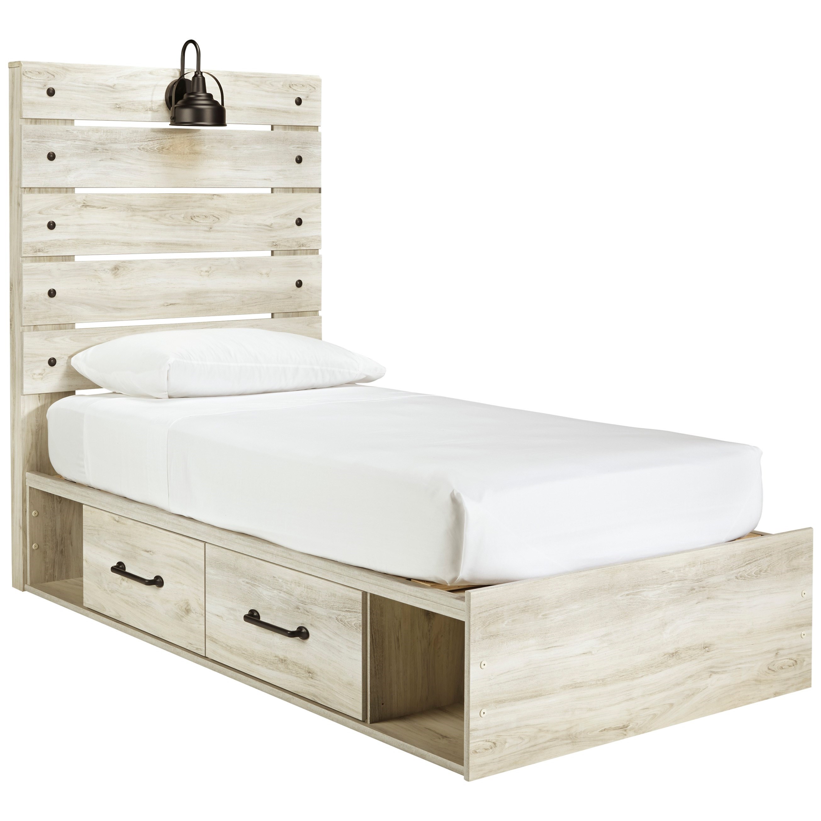 Cambeck Rustic Twin Storage Bed with 2 Drawers ...