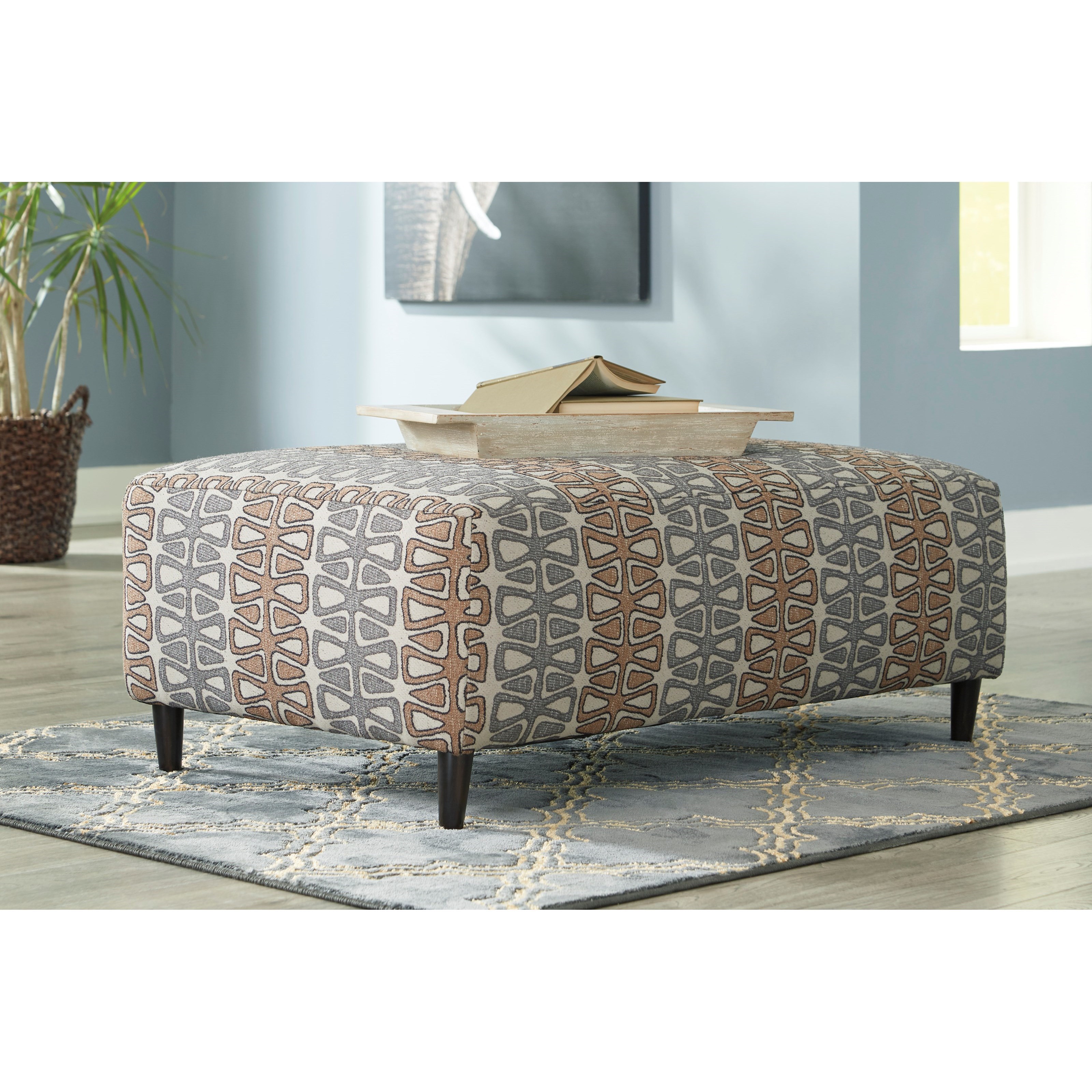 Signature Design by Ashley Flintshire Oversized Accent Ottoman Royal