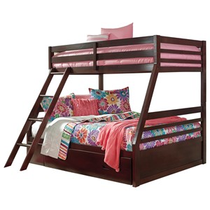 Signature Design by Ashley Halanton Twin/Full Bunk Bed w/ Under Bed Storage