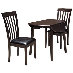 3-Piece Round Drop Leaf Table Set