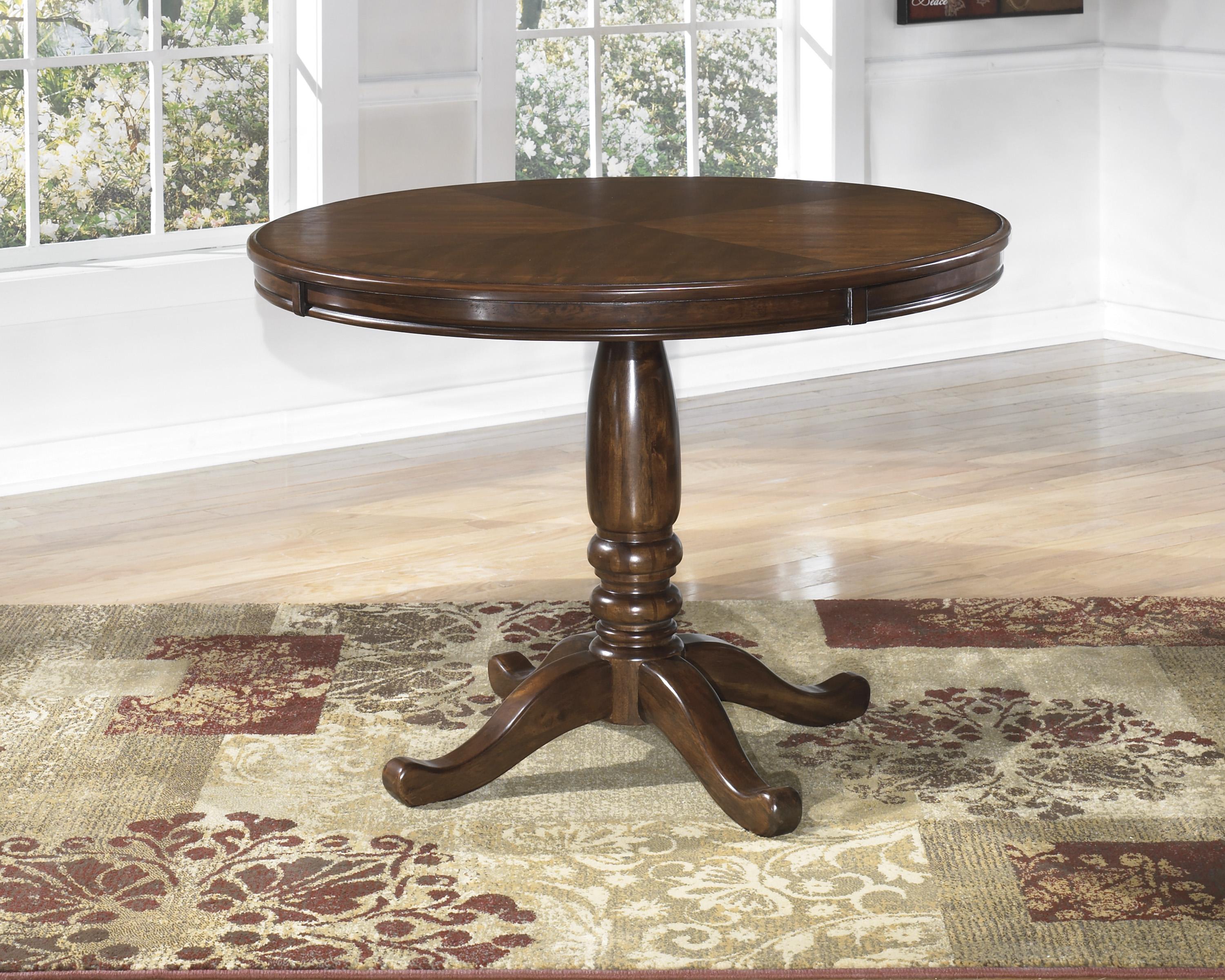 Signature Design by Ashley Leahlyn 5Piece Cherry Finish Round Dining