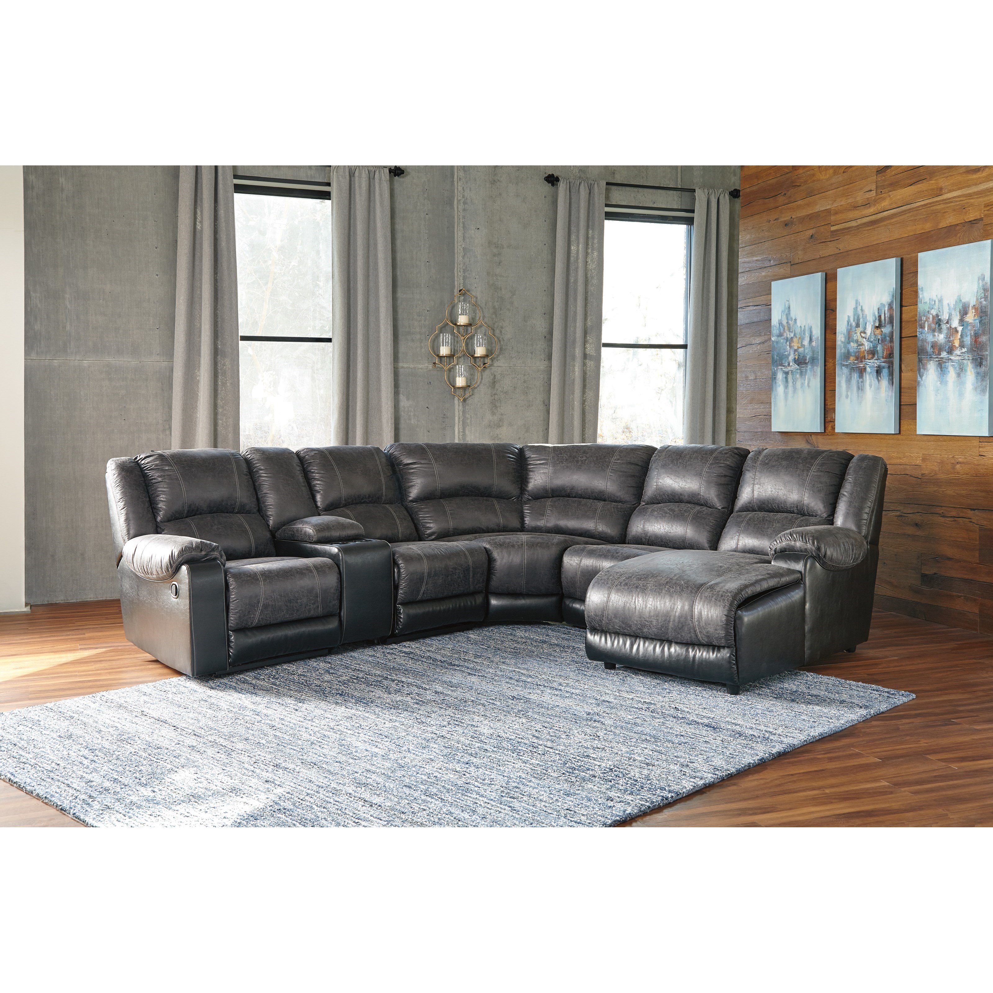 Signature Design by Ashley Nantahala Faux Leather ...